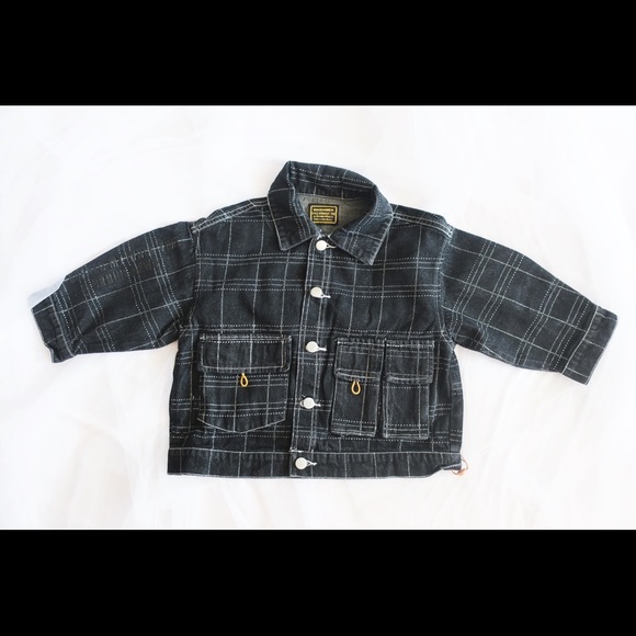 Toddler Boy Plaid Denim Jacket - Picture 3 of 8